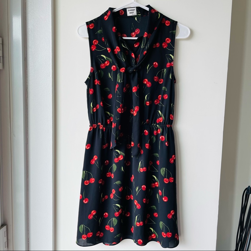 🔥Sales - Aritzia Sunday Best Veronica Dress Slvls Cherry - Size S - Picture 8 of 13